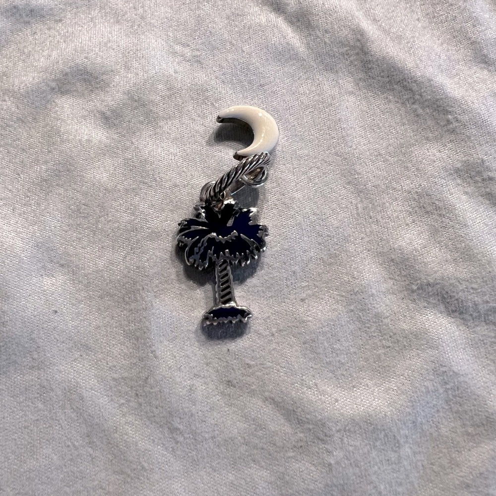 Authentic Brighton South Carolina enamel palmetto tree charm, fits Pandora